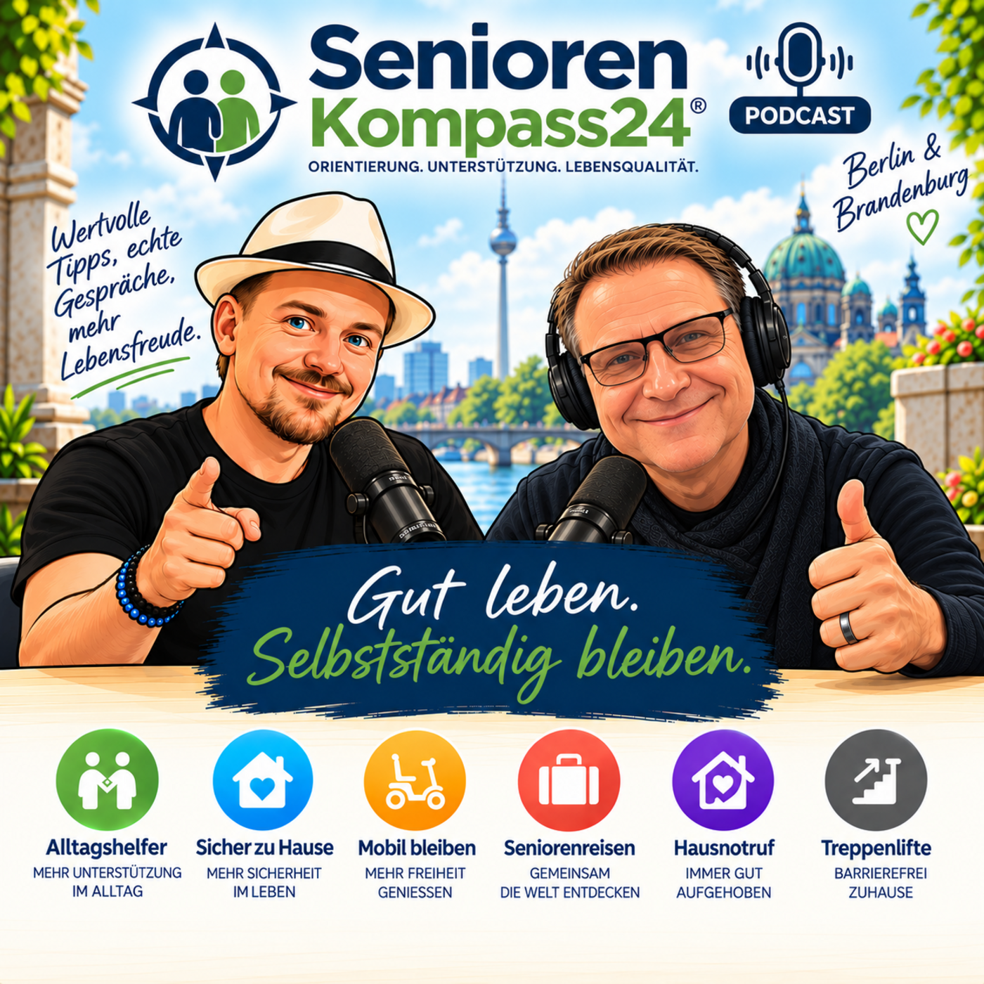 Podcast-Cover: Gut leben. Selbstständig bleiben. – SeniorenKompass24
